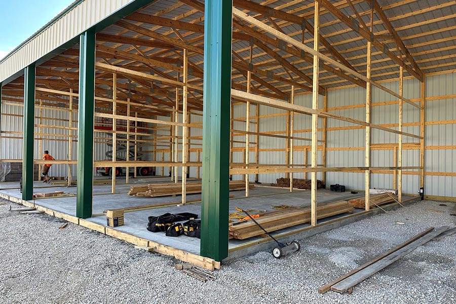 Construction on the Maple City 3 Storage in Geneseo, IL