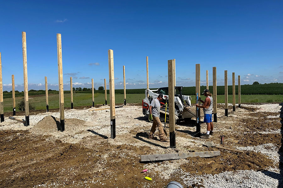 Construction work on the Sonnenhugel Kennel