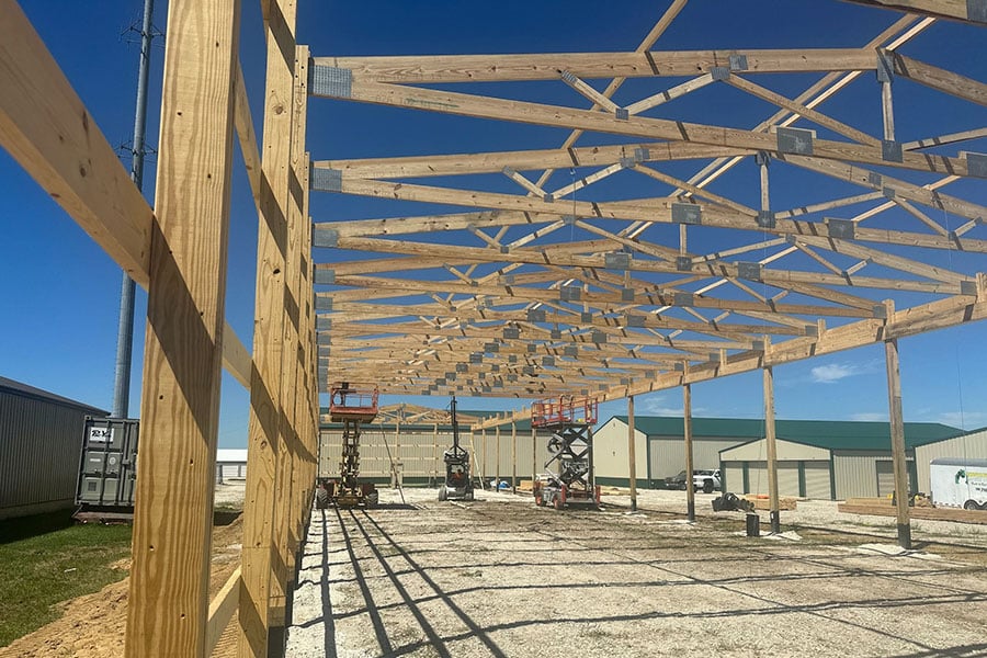 Construction on the Maple City 3 Storage in Geneseo, IL