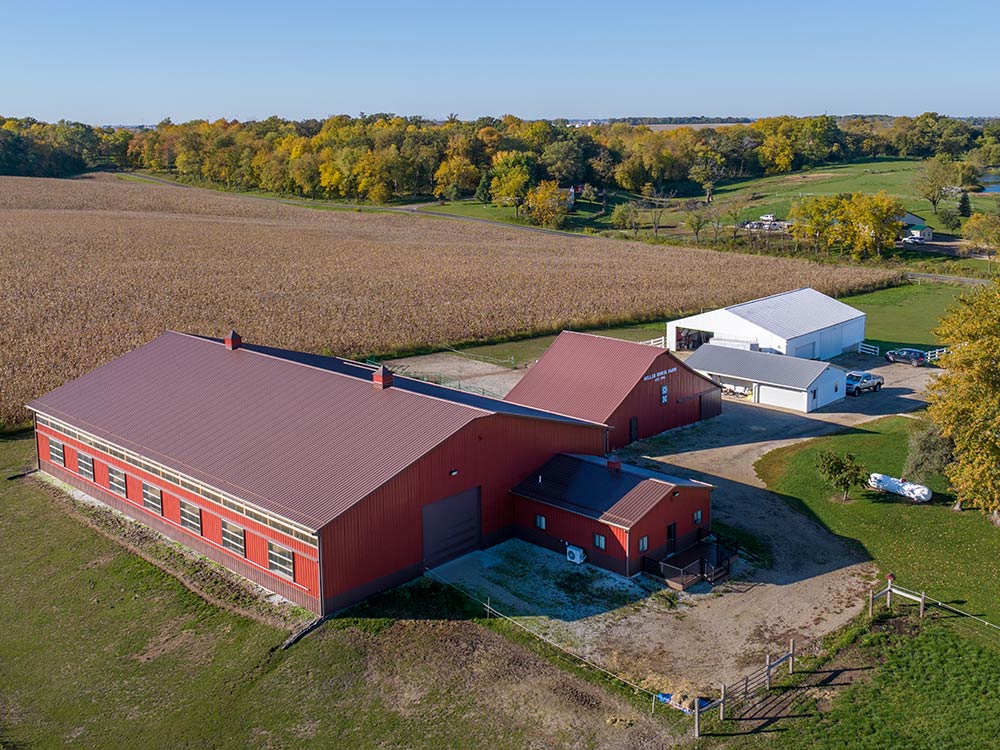 Ivc Builders Atkinson Il Miller Horse Farm Agriculture Building Riding Arena Living Quarters Post Frame 05