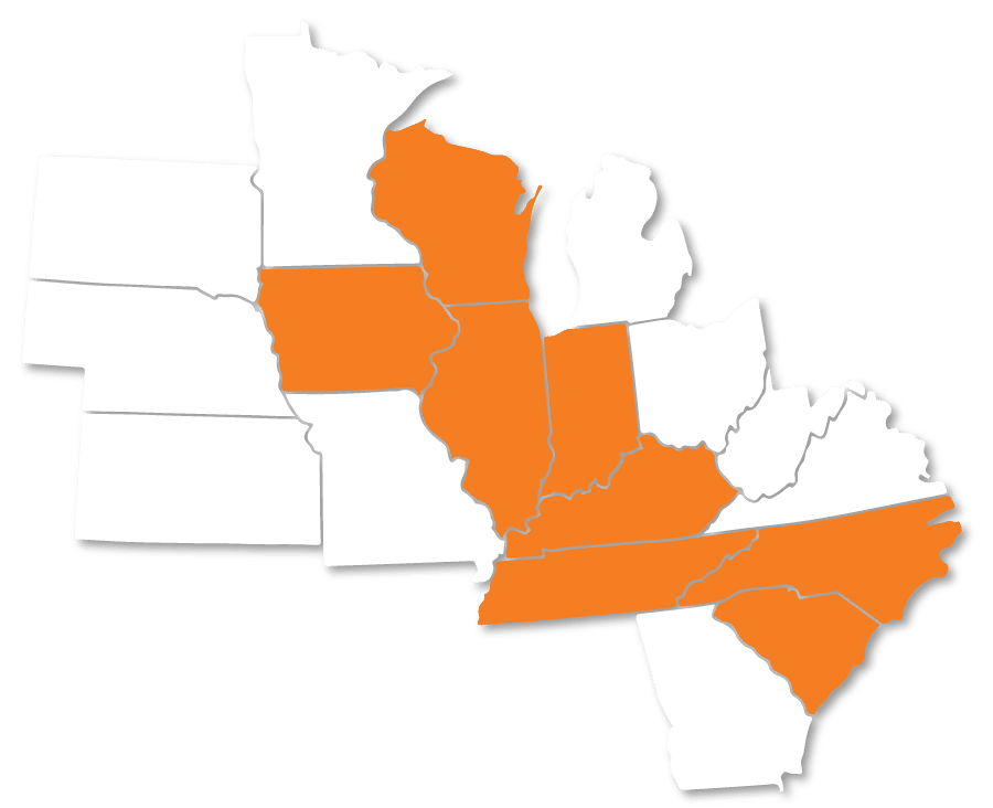 Ivc Builders Service Area Map